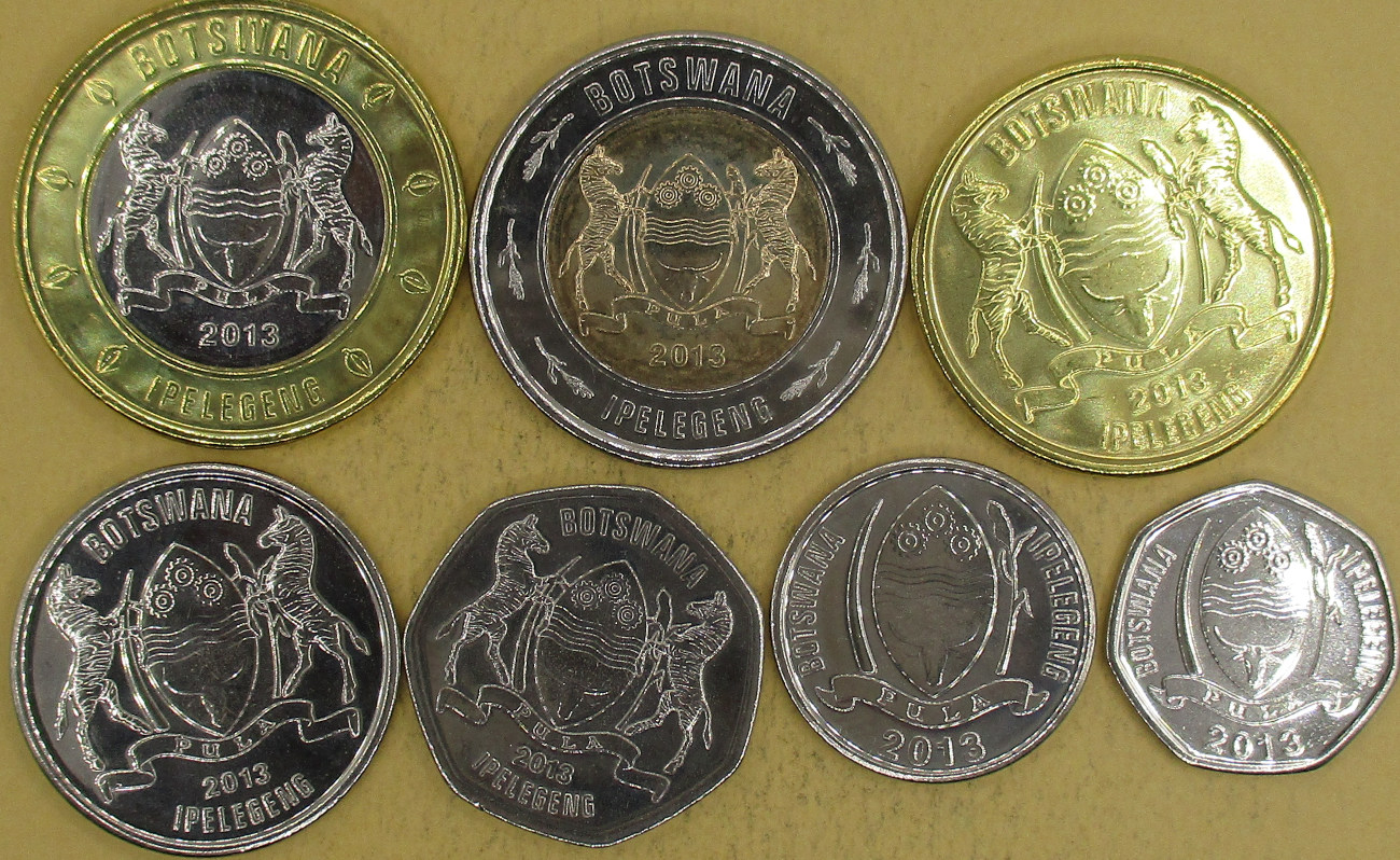 Zdjęcie do Cały zestaw 7 monet 5 tebe do 5 pula