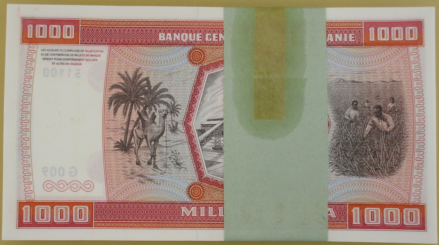 Zdjęcie do PACZKA bankowa (100szt) obiegowy 1000 ouguiya