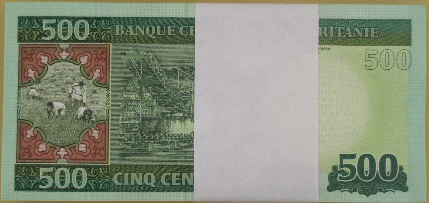 Zdjęcie do PACZKA bankowa (100szt) obiegowy 500 ouguiya