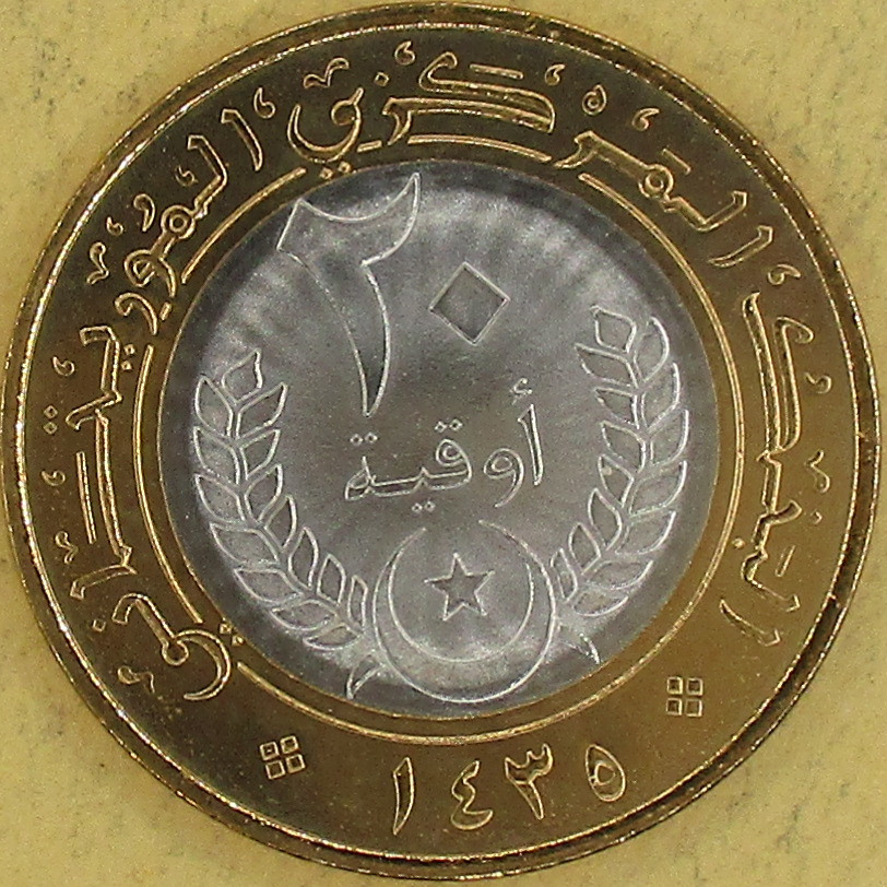 Zdjęcie do Obiegowe 20 ouguiya bimetal