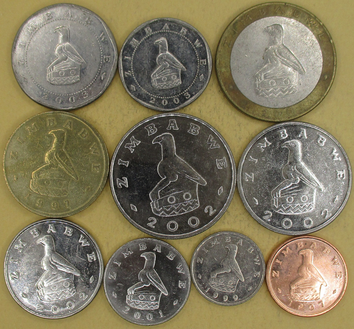 Zdjęcie do Zestaw 10 monet 1c do 25$ różne roczniki niektóre nie UNC