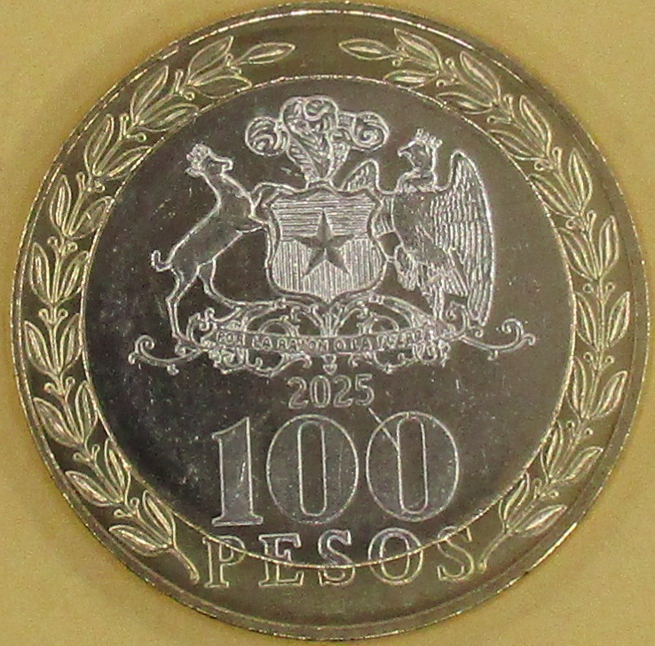 Zdjęcie do 100 lat Banku Centralnego 100 peso bimetal