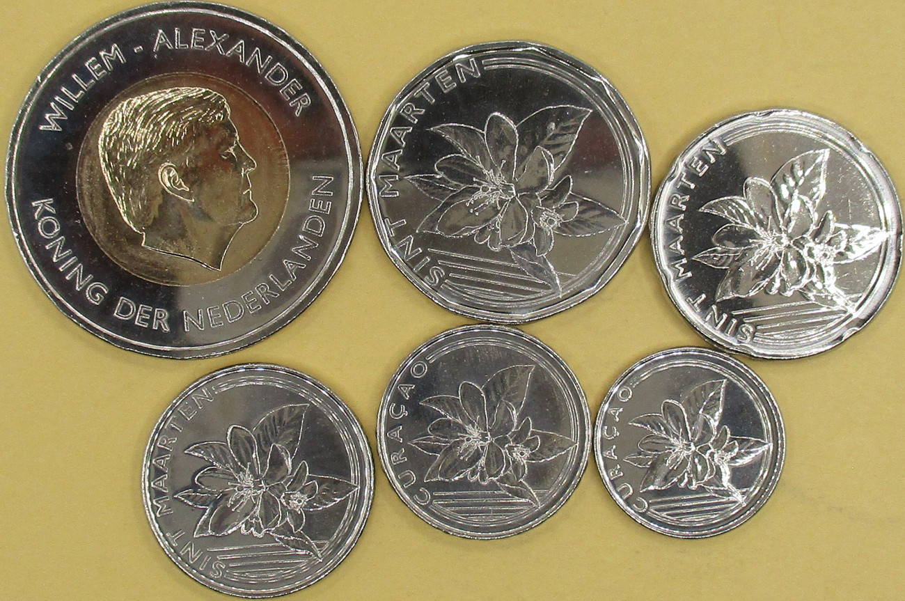Zdjęcie do Zestaw 6 monet Curacao i Sint Maarten 1 cent do 1 gulden