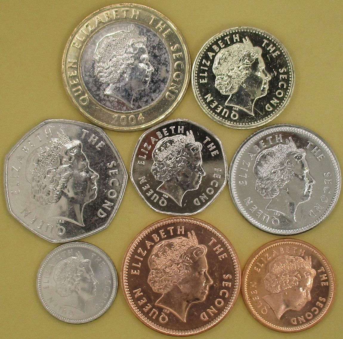 Zdjęcie do Zestaw 8 monet 1 pens do 2 funty