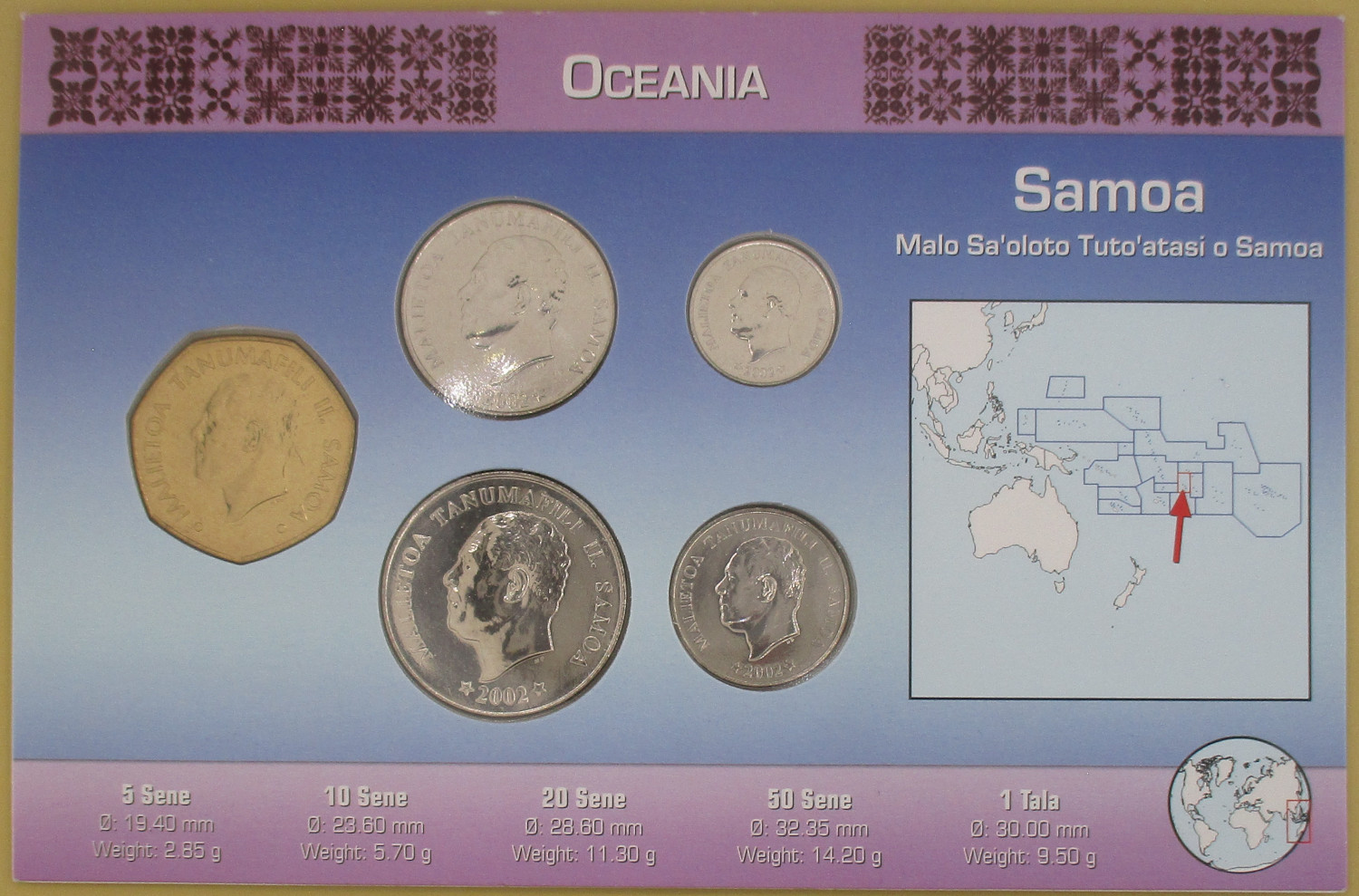 Zdjęcie do Zestaw 5 monet w holderze