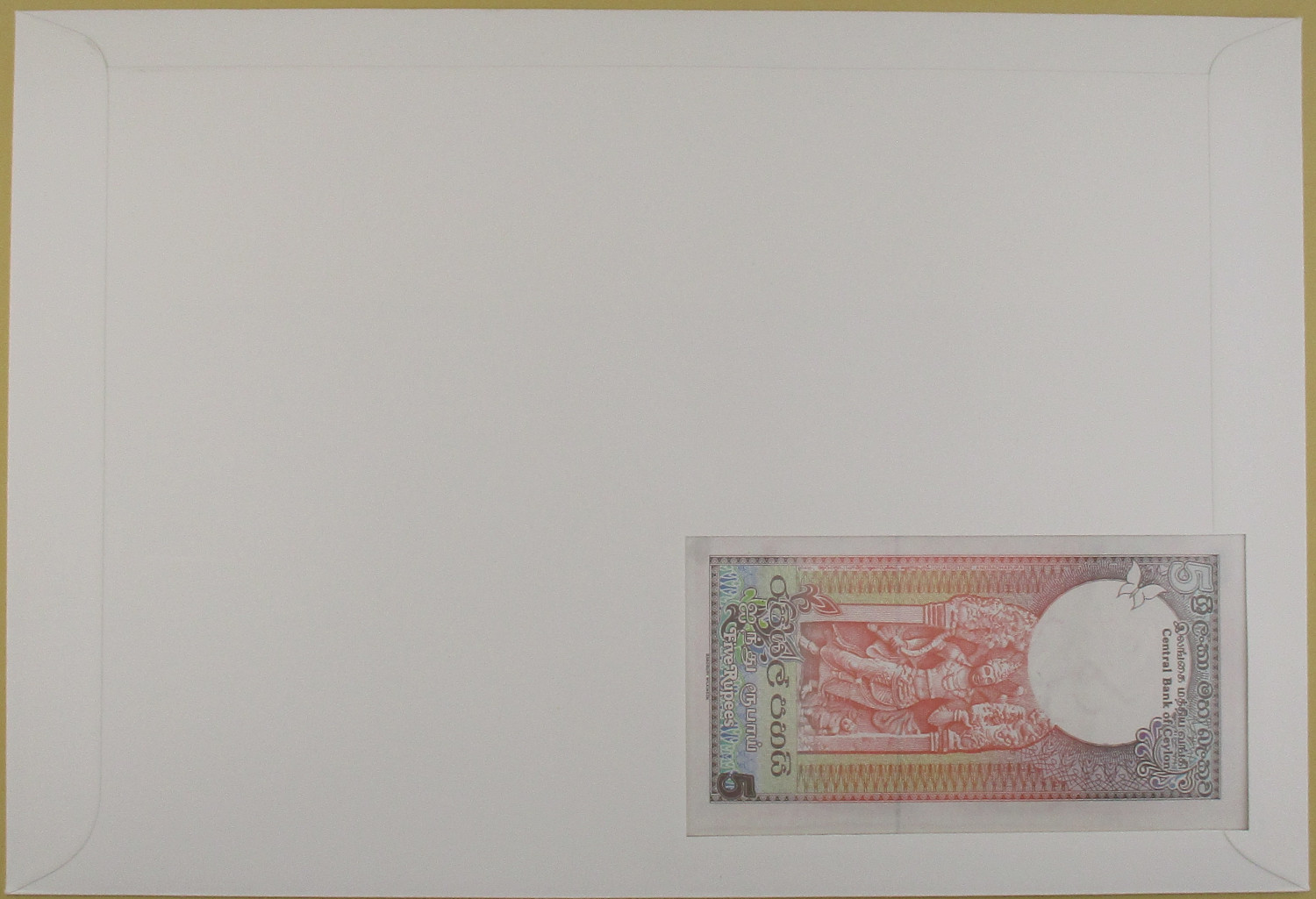 Zdjęcie do List numizmatyczny banknot 5 rupii