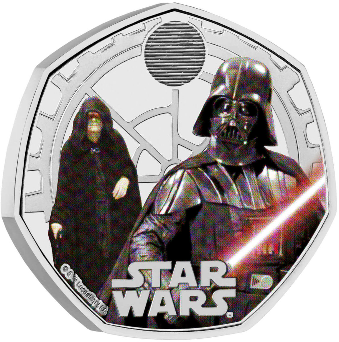 Zdjęcie do Darth Vader Emperor Palpatine 50 pensów w holderze