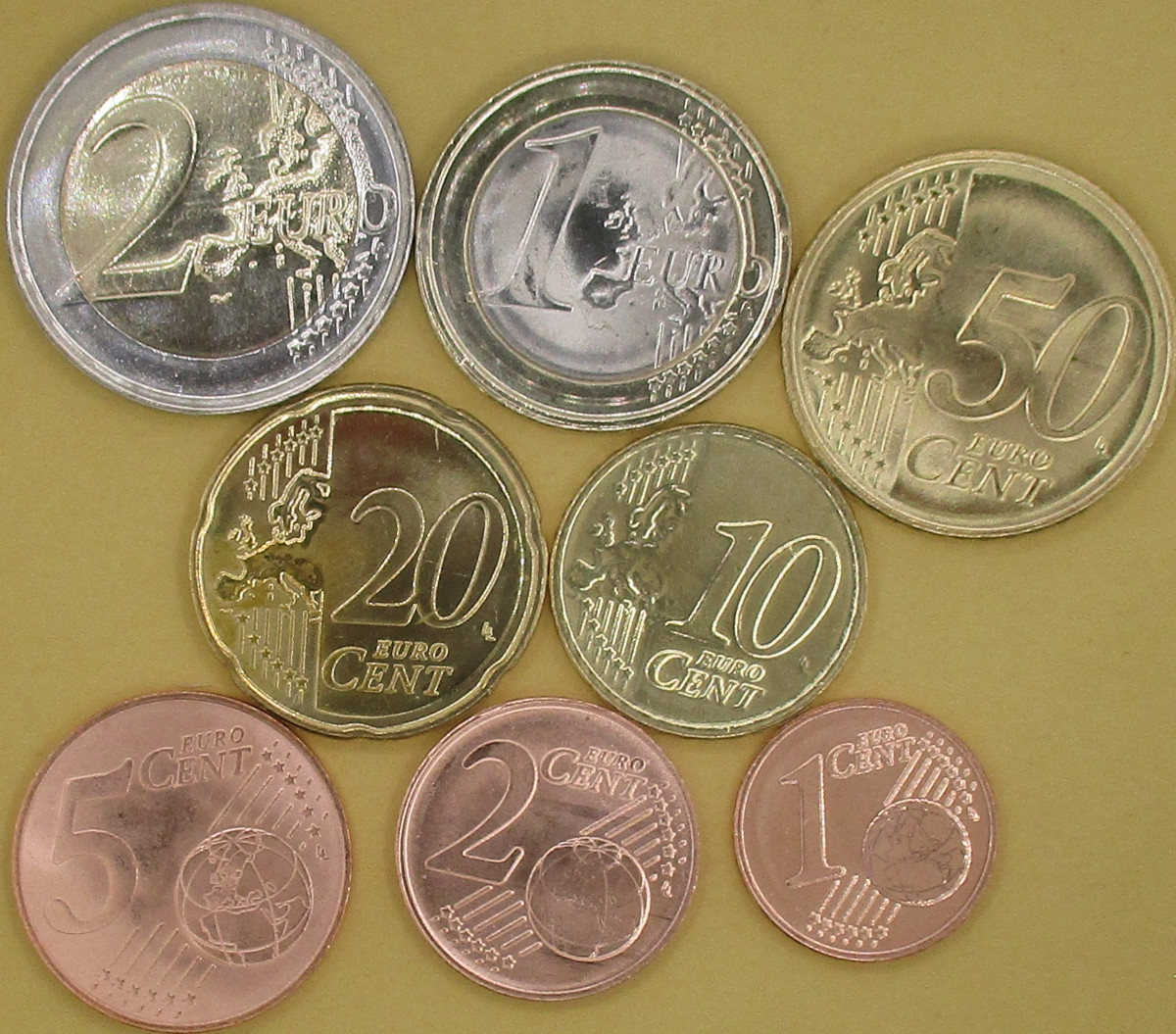 Zdjęcie do Zestaw 8 monet euro 1 cent do 2 euro