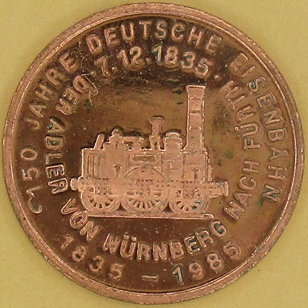 Zdjęcie do 150 lat niemieckiej kolei ELBERFELD 1878 medal