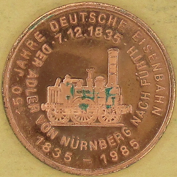 Zdjęcie do 150 lat niemieckiej kolei WURZBURG 1867 medal