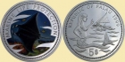 PALAU 1999 Marine Life Protection Manta 5 dolarów 