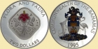 BAHAMY 1995 Kwiat hibiskusa 2 dolary 