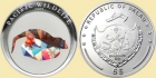 PALAU 2009 Gekon pryzmat wersja jednostronnie złocona 5 dolarów 