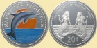 PALAU 1998 Delfin na tle zachodzącego słóńca 