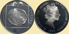 BRYTYJSKIE WYSPY DZIEWICZE 1985 Spanish colonial 8 reales 20 dolarów 