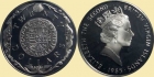 BRYTYJSKIE WYSPY DZIEWICZE 1985 Golden doubloon of 1702 20 dolarów 