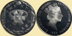 BRYTYJSKIE WYSPY DZIEWICZE 1985 Złoty pierścień ze szmaragdem 20 dolarów 