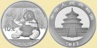 CHINY 2017 Chińska Panda 30g Ag 999 - moneta bulionowa 