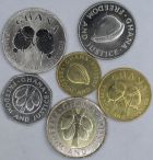 GHANA 1999 zestaw 6 monet różne roczniki 