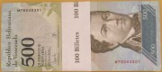 WENEZUELA 2017 PACZKA bankowa (100szt) obiegowy 500 bolivares 