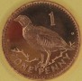 GIBRALTAR 2003 Kuropatwa berberyjska Alectoris barbara 1 pens 