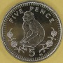 GIBRALTAR 2003 Makak berberyjski Macaca sylvanus 5 pensów 