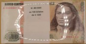 PERU 1987 PACZKA bankowa (100szt) obiegowy 500 intis 