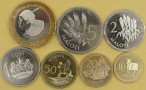 LESOTHO Zestaw 7 monet obiegowych z bimetalem 