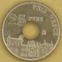 HISZPANIA 1998 Pais Vasco 25 peset z dziurką 