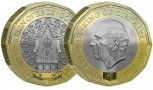 GIBRALTAR 2024 Koronacja Jerzego III 1 funt PRIVY MARK 
