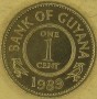 GUJANA 1989 Obiegowe 1 cent 