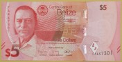 BELIZE 2025 Banknot obiegowy 5 dolarów 