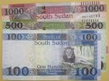 SUDAN POŁUDNIOWY 2019 Zestaw 3 banknotów od 100 do 1000 funtów różne roczniki 