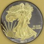 USA 2015 Golden Enigma Walking Liberty 1 dolar pokryta rutenem 