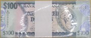 GUJANA 2018 PACZKA bankowa (100szt) obiegowy 100 dolarów TDLR 