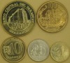 PARAGWAJ 2002 Zestaw 5 monet 1 5 10 100 500 guaranies rózne roczniki 