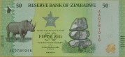 ZIMBABWE 2026 Nosorożec 50 Zig 