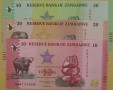 ZIMBABWE 2026 Zestaw 3 banknotów 10 20 50 Zig 
