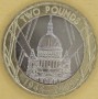 WIELKA BRYTANIA 2005 Katedra św Pawła 2 funty bimetal 
