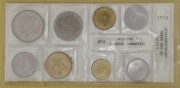GRECJA 1976 Zestaw 8 monet 10 lepta do 20 drachm 