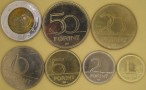 Zestaw 7 monet 1 do 100 forinów różne roczniki