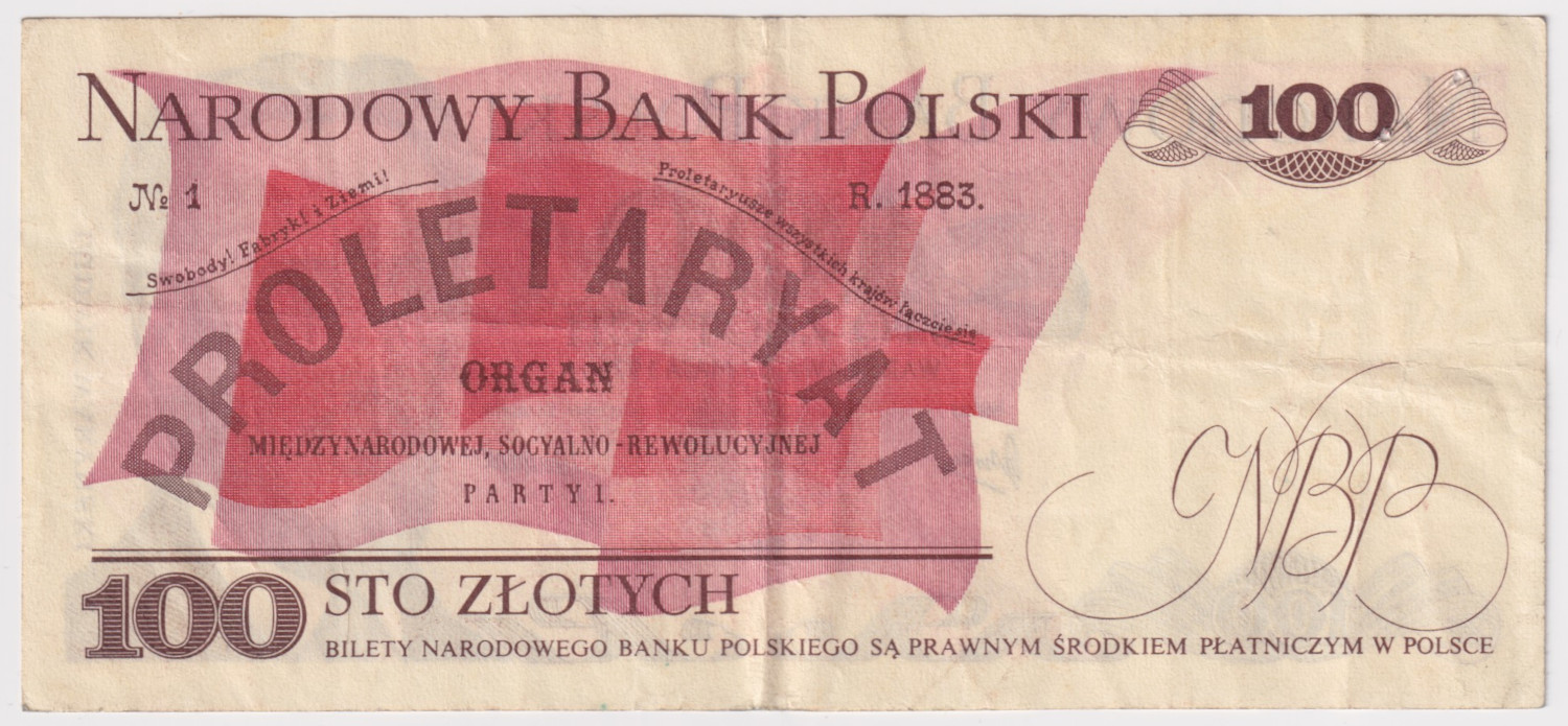 Zdjęcie do Obiegowe 100 złotych Seria AA Ludwik Waryński