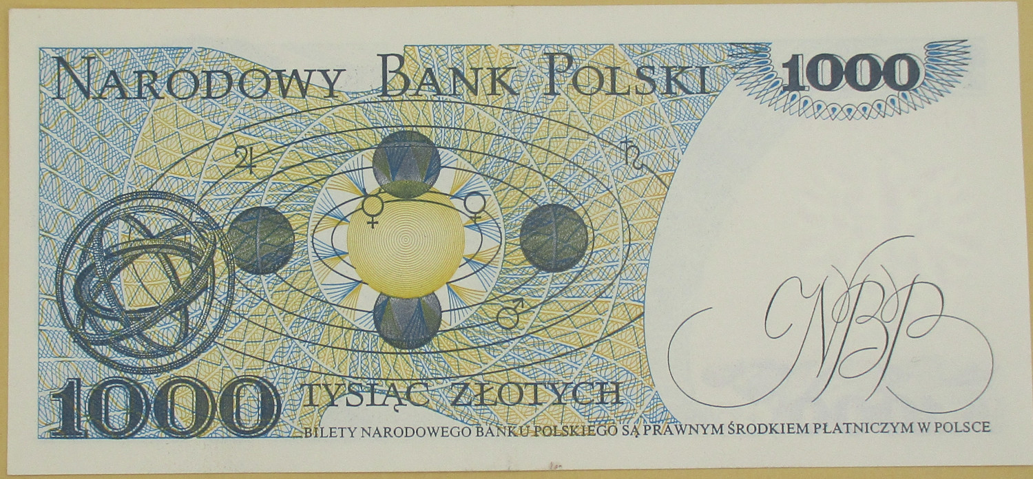 Zdjęcie do Mikołaj Kopernik 1000 złotych seria KM