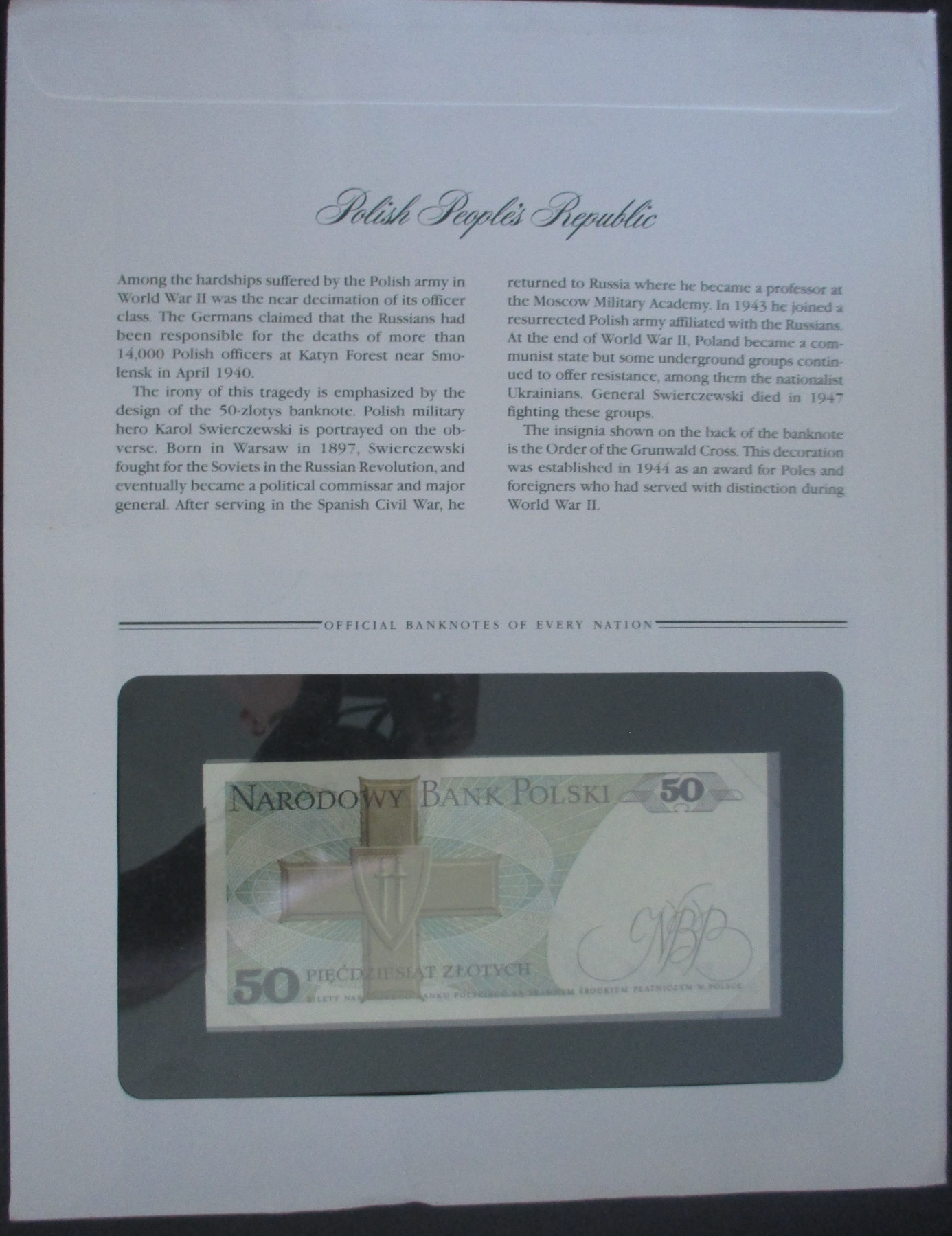 Zdjęcie do Obiegowy 50 złotych Świerczewski w holderze