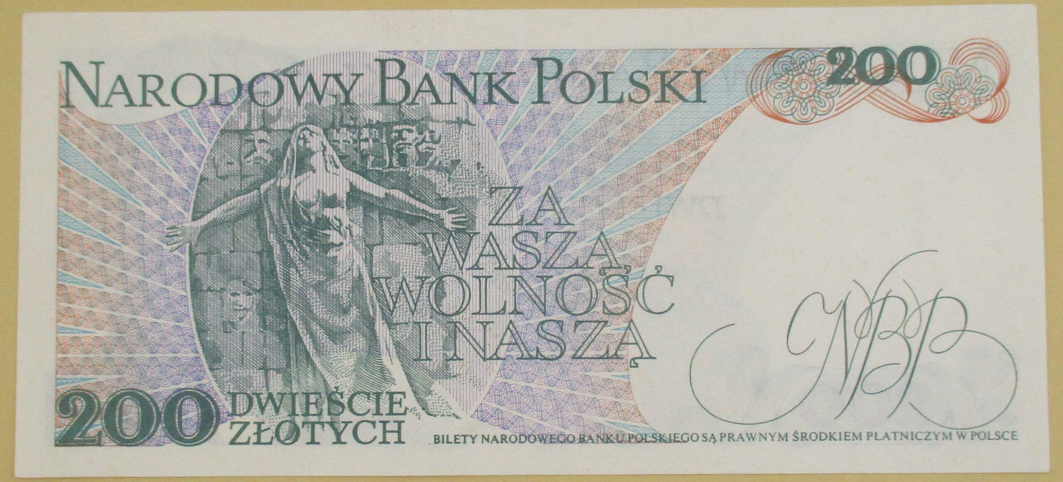 Zdjęcie do Obiegowe 200 złotych Seria DP Jarosław Dąbrowski