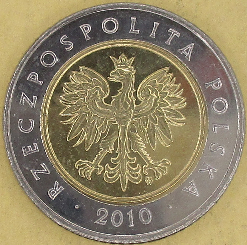 Zdjęcie do Obiegowe 5 złotych bimetal